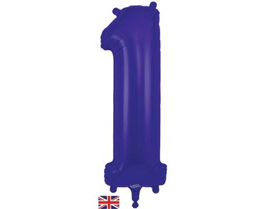 34in NUMBER 1 PURPLE JUMBO FOIL BALLOON