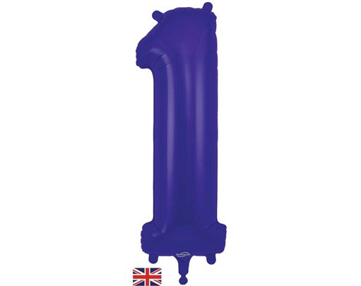 34in NUMBER 1 PURPLE JUMBO FOIL BALLOON