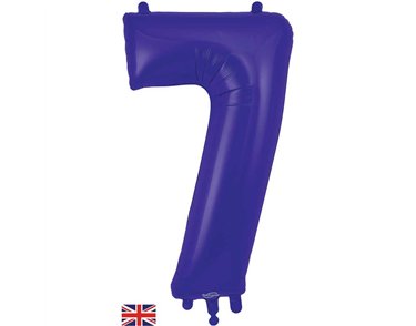 34in NUMBER 7 PURPLE JUMBO FOIL BALLOON