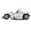 49IN SPEEDY GREY CAR JUMBO FOIL BALLOON