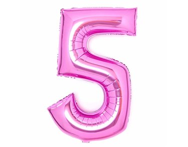 36in PINK 5 AMSCAN FOIL BALLOON