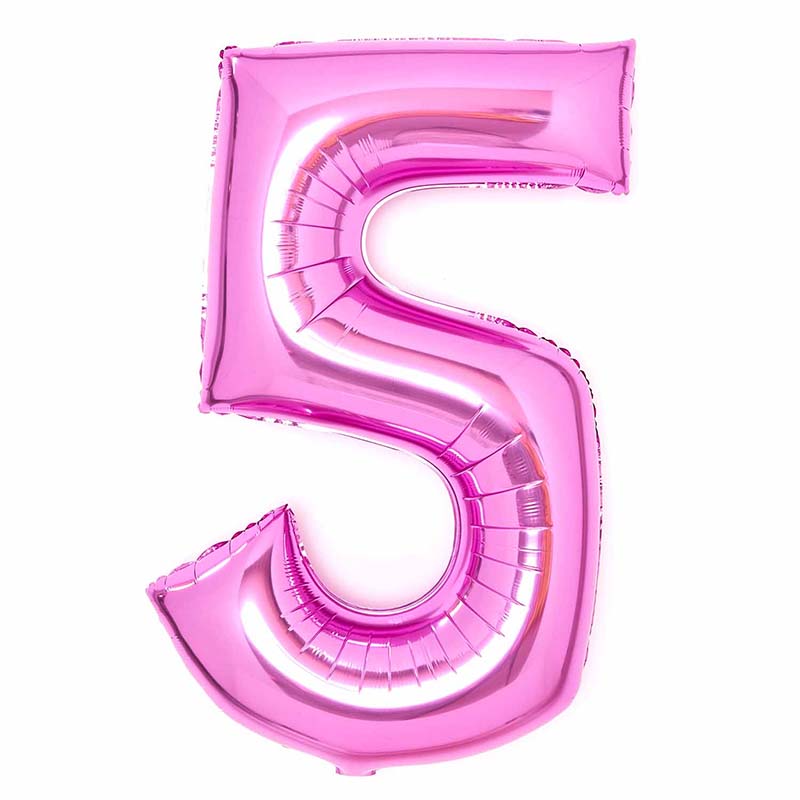 36in PINK 5 AMSCAN FOIL BALLOON
