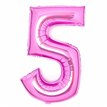 36in PINK 5 AMSCAN FOIL BALLOON