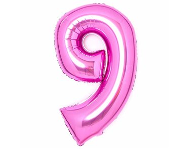 36in PINK 9 AMSCAN FOIL BALLOON