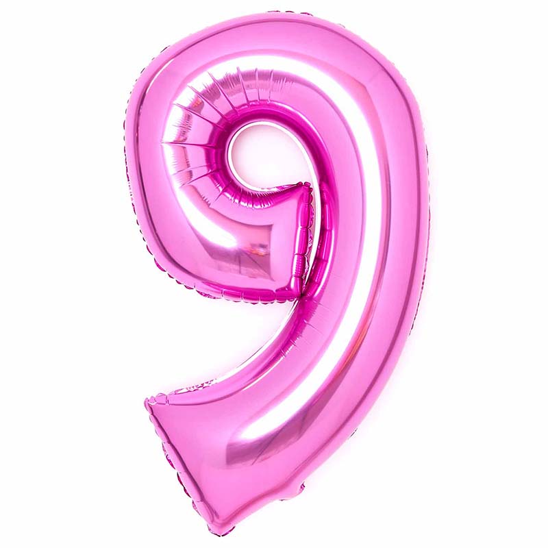 36in PINK 9 AMSCAN FOIL BALLOON