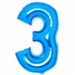 36in BLUE 3 AMSCAN FOIL BALLOON