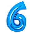 36in BLUE 6 AMSCAN FOIL BALLOON