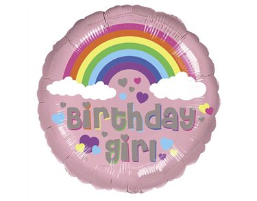 18IN BIRTHDAY GIRL RAINBOW FOIL BALLOON