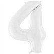 86cm WHITE NUMBER 4 FOIL BALLOON