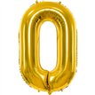 86cm GOLD NUMBER 0 FOIL BALLOON