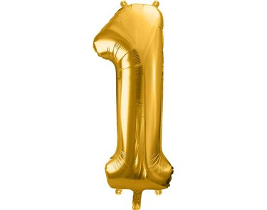 86cm GOLD NUMBER 1 FOIL BALLOON