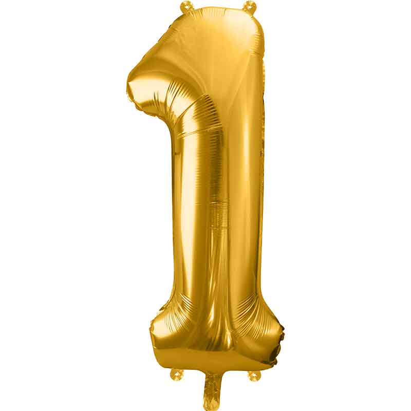 86cm GOLD NUMBER 1 FOIL BALLOON