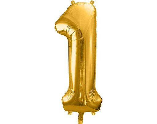 86cm GOLD NUMBER 1 FOIL BALLOON
