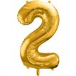 86cm GOLD NUMBER 2 FOIL BALLOON