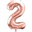 86cm ROSE GOLD NUMBER 2 FOIL BALLOON