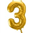 86cm GOLD NUMBER 3 FOIL BALLOON