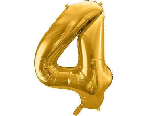 86cm GOLD NUMBER 4 FOIL BALLOON
