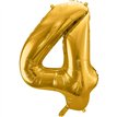 86cm GOLD NUMBER 4 FOIL BALLOON