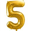 86cm GOLD NUMBER 5 FOIL BALLOON