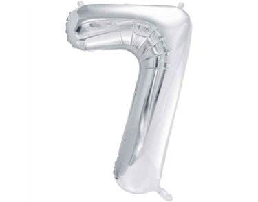 86cm SILVER NUMBER 7 FOIL BALLOON