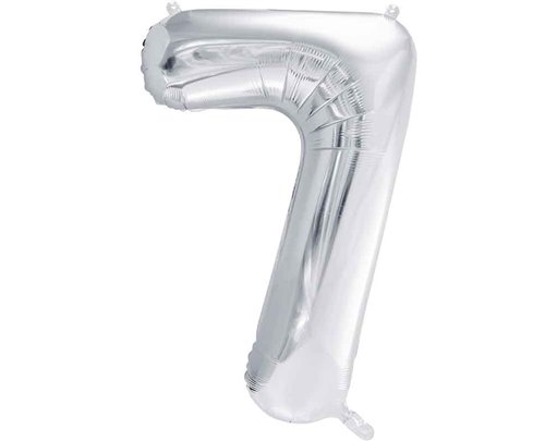 86cm SILVER NUMBER 7 FOIL BALLOON