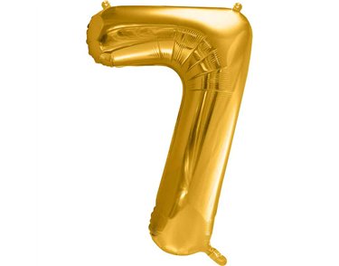 86cm GOLD NUMBER 7 FOIL BALLOON