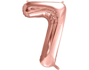 86cm ROSE GOLD NUMBER 7 FOIL BALLOON