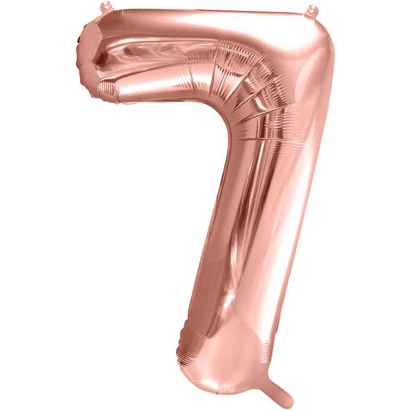 86cm ROSE GOLD NUMBER 7 FOIL BALLOON
