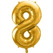 86cm GOLD NUMBER 8 FOIL BALLOON