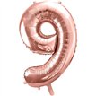 86cm ROSE GOLD NUMBER 9 FOIL BALLOON