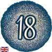 18in 18TH GLITTER BIRTHDAY NAVY GOLD FOIL BALLOON