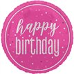 18in GLITZ PINK HAPPY BIRTHDAY FOIL BALLOON