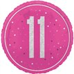 18in GLITZ PINK 11TH BIRTHDAY FOIL BALLOON