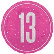 18in GLITZ PINK 13TH BIRTHDAY FOIL BALLOON