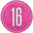 18in GLITZ PINK 16TH BIRTHDAY FOIL BALLOON