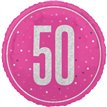 18in GLITZ PINK 50TH BIRTHDAY FOIL BALLOON