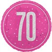 18in GLITZ PINK 70TH BIRTHDAY FOIL BALLOON