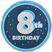 18in GLITZ BLUE 8TH BIRTHDAY FOIL BALLOON