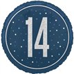 18in GLITZ BLUE 14TH BIRTHDAY FOIL BALLOON