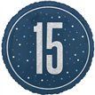 18in GLITZ BLUE 15TH BIRTHDAY FOIL BALLOON