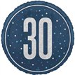 18in GLITZ BLUE 30TH BIRTHDAY FOIL BALLOON