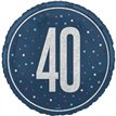 18in GLITZ BLUE 40TH BIRTHDAY FOIL BALLOON