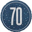 18in GLITZ BLUE 70TH BIRTHDAY FOIL BALLOON