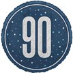 18in GLITZ BLUE 90TH BIRTHDAY FOIL BALLOON
