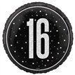 18in GLITZ BLACK 16TH BIRTHDAY FOIL BALLOON
