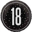 18in GLITZ BLACK 18TH BIRTHDAY FOIL BALLOON