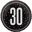 18in GLITZ BLACK 30TH BIRTHDAY FOIL BALLOON