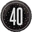 18in GLITZ BLACK 40TH BIRTHDAY FOIL BALLOON