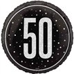 18in GLITZ BLACK 50TH BIRTHDAY FOIL BALLOON