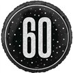 18in GLITZ BLACK 60TH BIRTHDAY FOIL BALLOON